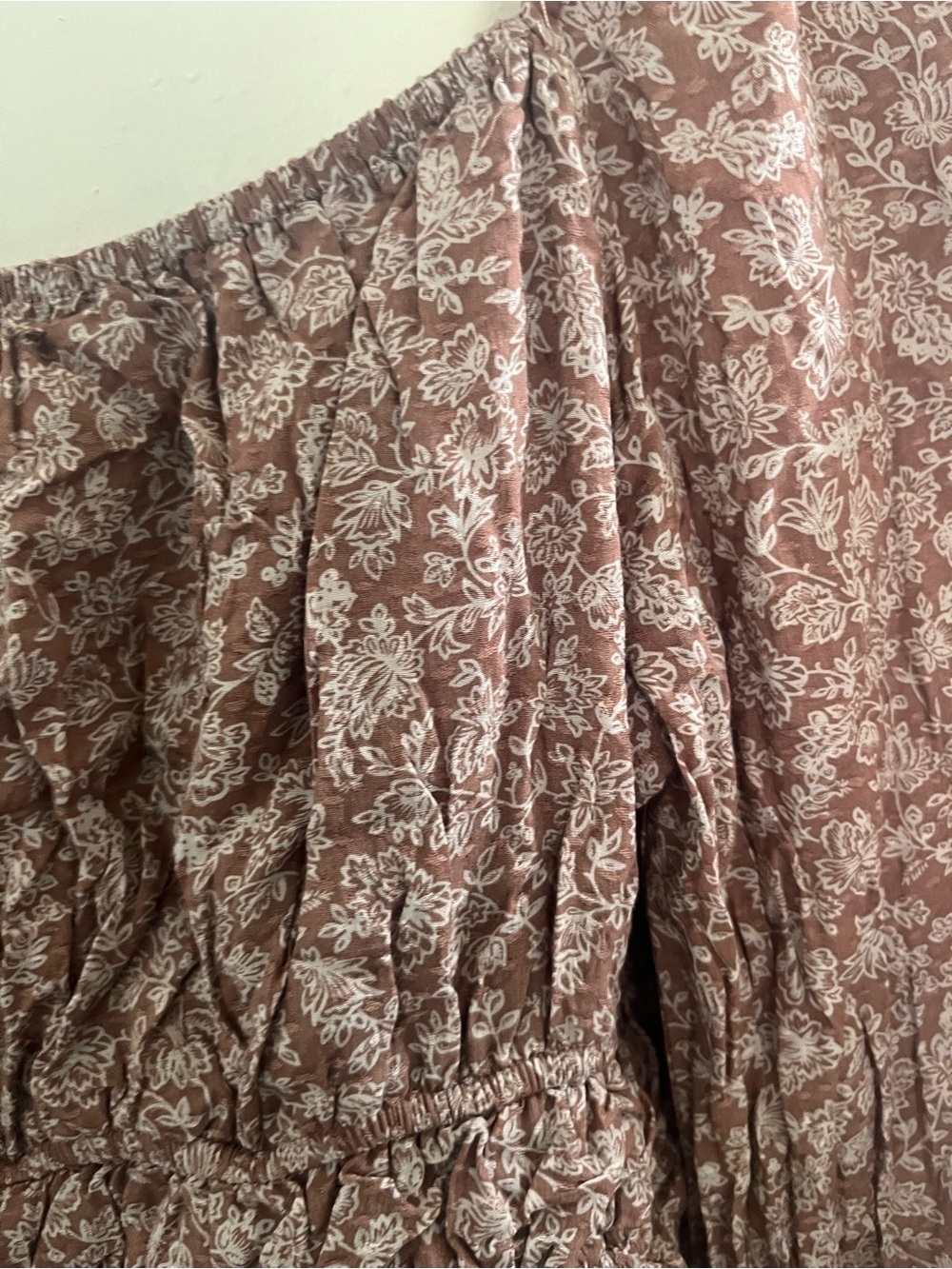 Altard state Square Neck Cropped Blouse in Mauve-Brown - Picture 3 of 6